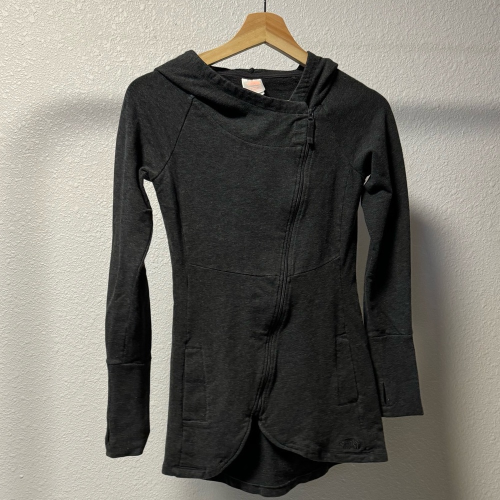 The North face  gray Asymmetrical tunic hoodie 
Womens XS